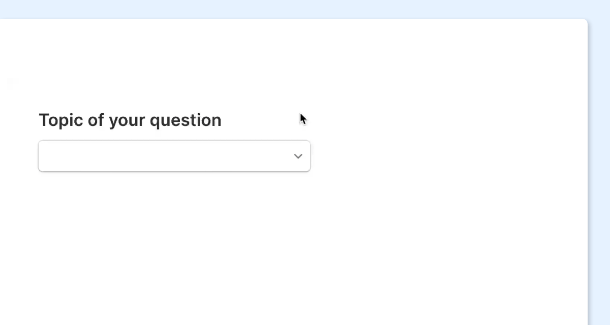 Using a dropdown select in Sirnia